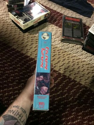 GRUESOME TWOSOME HORROR SOV SLASHER RARE OOP VHS BIG BOX SLIP 5