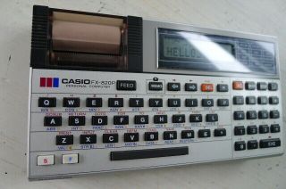Rare Vintage Casio Fx - 820p Lcd Basic Pocket Computer Calculator Retro