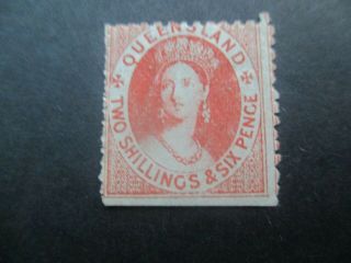 Queensland Stamps: Chalon 2/6 Orange - Rare - (g241)