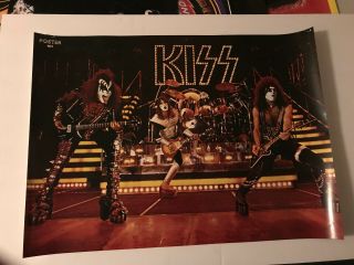 Kiss Rare Import Poster Alive Ii Era Great Live Shot Has Small Tack Holes