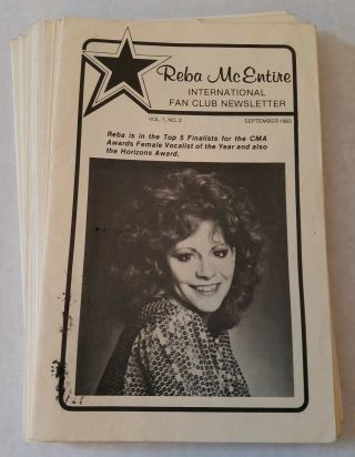 Reba Mcentire Rare Find 27 Of 1st 31 Fan Club Newsletters Back To 7 - 83