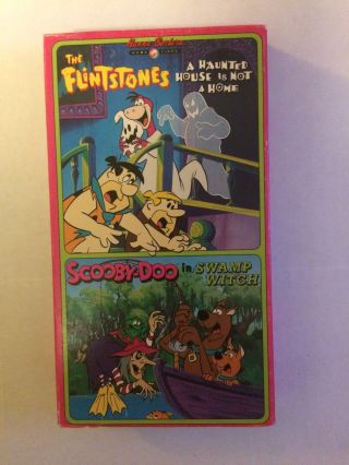 Flintstones Scooby Doo Vhs Rare Oop Hanna Barbera Haunted House Swamp Witch