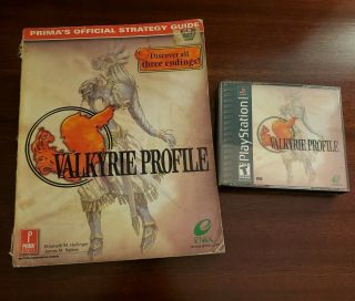 Valkyrie Profile Ps1 Playstation 1 With Strategy Guide Rare Rpg Authentic Cib