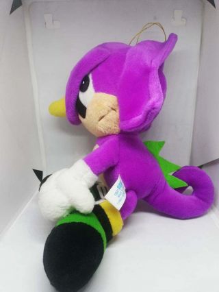 Rare Sonic The Fighters Espio the Chameleon SEGA 1996 Plush Japan Toy Doll 3