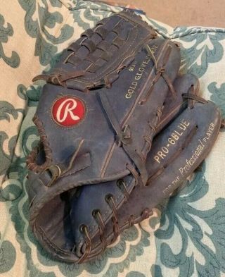 Hoh Rawlings Heart Of The Hide Pro - 6blue Baseball Glove Usa Made Very Rare Blue