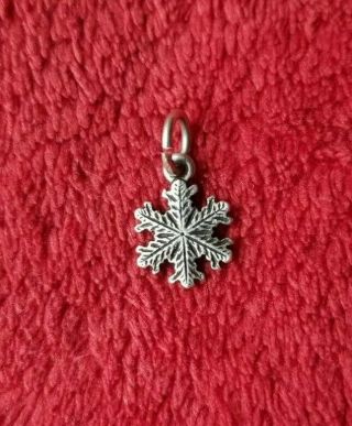 James Avery Sterling Silver 925 Rare Retired Snowflake Charm Pendant