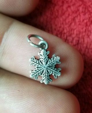 James Avery sterling silver 925 rare retired snowflake charm Pendant 4