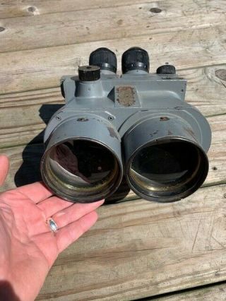 10x80 Ox Ww2 German Flak Binoculars Gray Paint Wwii Rare