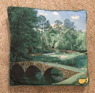 Rare Augusta National Masters Golf Needlepoint 17” X 17” Throw / Sofa Pillow