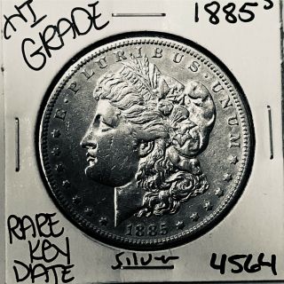 1885 S Morgan Silver Dollar Hi Grade U.  S.  Rare Key Coin 4564