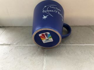 Rare Late Night with Conan O ' Brien NBC Blue Ceramic Mug Coffee Cup 12 oz 3