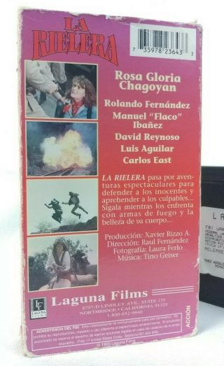 La Rielera Mexican Action Spanish VHS slip rare oop 4