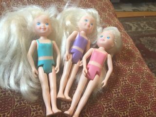 Rare 1991 tyco Three triplet quints teenage doll With Bathing Suit 2