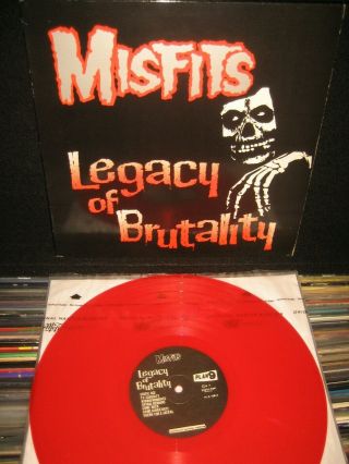 Misfits " Legacy Of Brutality " Red Vinyl Plan 9 Samhain Danzig Rare 1986