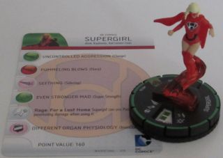 Supergirl (red Lantern) 053b Superman Wonder Woman Dc Heroclix Prime Rare