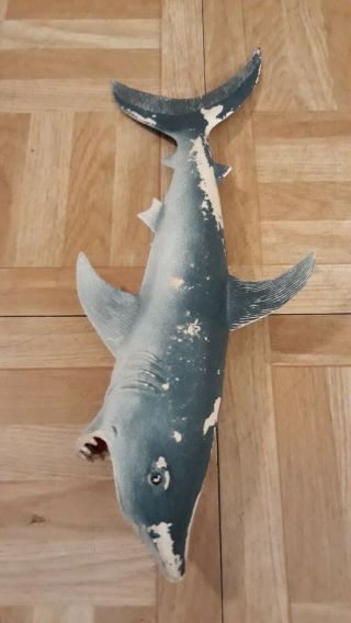 RARE VINTAGE 1975 RUBBER SHARK TOY MADE BY IMPERIAL 5
