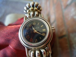 Rare.  Vintage Lagos Caviar Silver And Gold Watch 10 - 80100.  Shioio