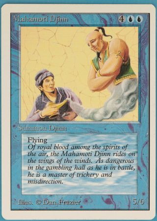 Mahamoti Djinn Unlimited Nm - M Blue Rare Magic Gathering Card (32866) Abugames