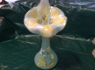 Fenton Blown Glass - - Jack In Pulpit Vase - Rare - Family Signed/100 Yr Series