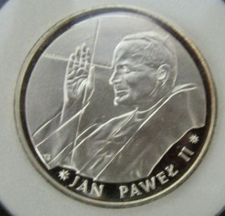 1988 Proof Silver Poland 10,  000 Zlotych Pope John Paul II Coin,  Y 179 Very Rare 2
