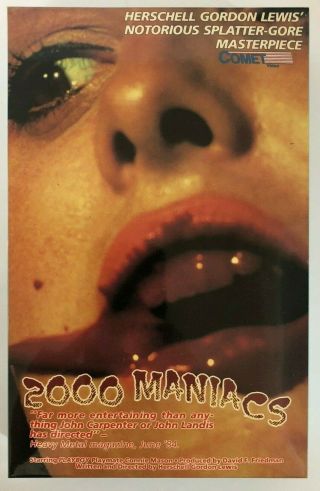 2000 Maniacs Rare & Oop Horror Movie Comet Home Video Big Box Vhs
