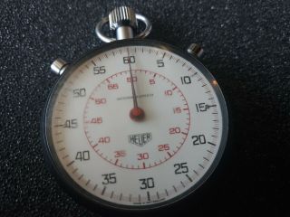 Rare Heuer Abercrombie & Fitch Co Chronograph Split Lap Stopwatch 7 Jewel