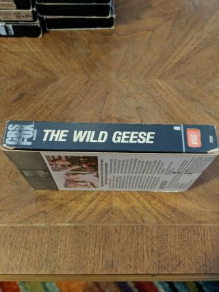 THE WILD GEESE VHS CBS FOX VIDEO DRAWER BOX RARE RELEASE 1983 STAR STUDDED 3