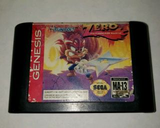 Zero The Kamikaze Squirrel Sega Genesis Sunsoft Cart Only Authentic Rare