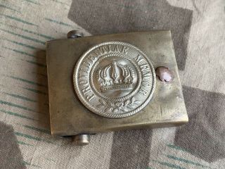 Extremely Rare Ww1 German Roller Buckle | Saxony Buckle