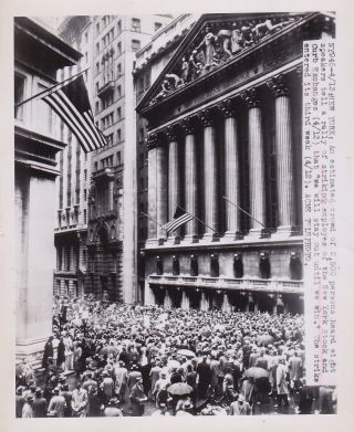 York Stock Exchange Strike Wall Street Nyc Rare Vintage Iconic 1948 Photo