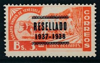 [3431] Venezuela 1937 Rare Stamp Very Fine Mh Value $340