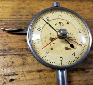 RARE VINTAGE Dial Test Indicator • AMES Machinist Milling Precision Tools ☆USA 6