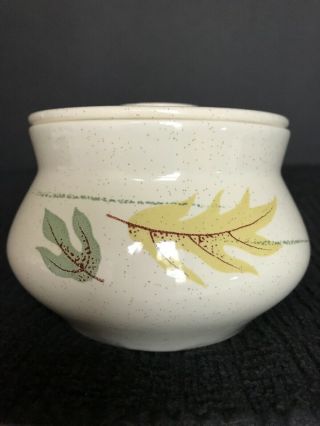 Rare Vintage Franciscan Autumn Leaves Covered Sugar Bowl With Lid