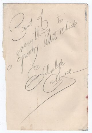 Eldridge Cleaver Black Panthers Civil Rights Signed Autograph Book Page Rare