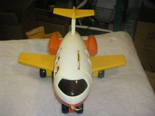 RARE/Vintage 1980 Fisher Price Little People Jet Airplane 2502 Yellow & Orange 4