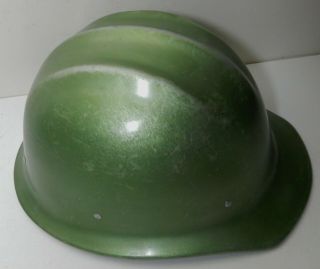 Vintage Rare Green Aluminum Bullard 502 Hard Hat Ironworker