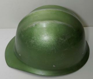 VINTAGE Rare Green ALUMINUM BULLARD 502 Hard Hat IRONWORKER 3