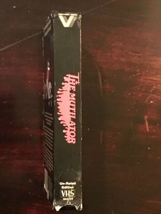 The Mutilator VHS Rare Horror Gore Unrated 80’s Slasher Splatter Vestron Video 3