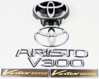 Rare Jdm Toyota Aristo Emblems Set Jzs161 V300 Vertex 98 - 05 Lexus Gs Gs300 Gs400