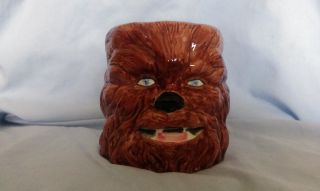 Rare Vintage Ceramic Hand Painted Sigma Star Wars Chewbacca Figural Mug
