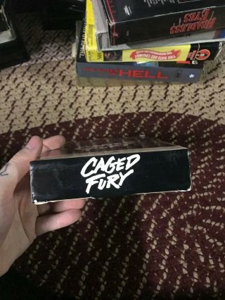 CAGED FURY WORLD PREMIERE RARE OOP VHS BIG BOX SLIP 5