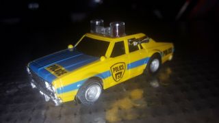 Vintage Aurora Afx Chevy Pursuit Yellow/blue Hy - 71 Police Slot Car Rare Color