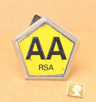 Vintage Aa Automobile Association Car Badge - Rsa Issue South Africa - Rare