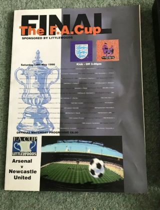 Newcastle United - Rare 1998 Cup Final Pennant,  Programme,  Slip & Shorts 4