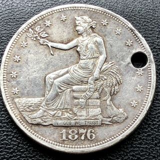 1876 Trade Dollar $1 Silver Very Rare Better Grade Xf - Au Details 18558