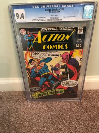 Action Comics 378 Cgc 9.  4 Nm White Pages Neal Adams Rare