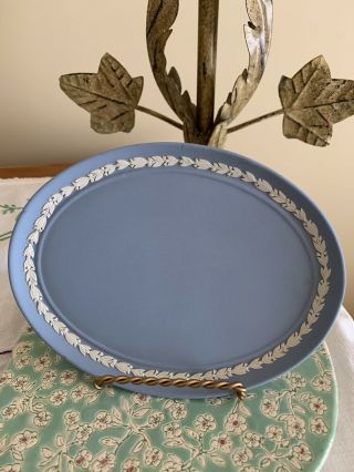 Wedgwood Miniature Mini Blue Jasperware Tea Tray For Tea Set Oval Rare
