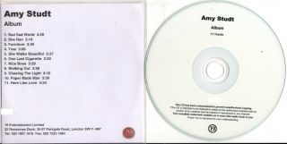 Amy Studt Rare Promo Cd Album With Unreleased Track 