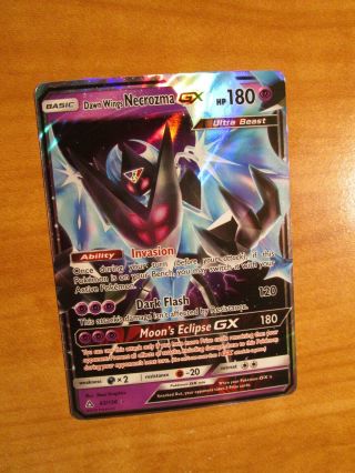 Nm Pokemon Dawn Wings Necrozma Gx Card Ultra Prism Set 63/156 Sun And Moon Rare