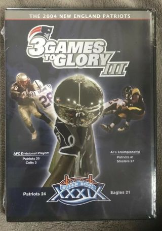 England Patriots 3 Games To Glory Iii (dvd 2005 2 Disc Set) In Euc Rare&oop